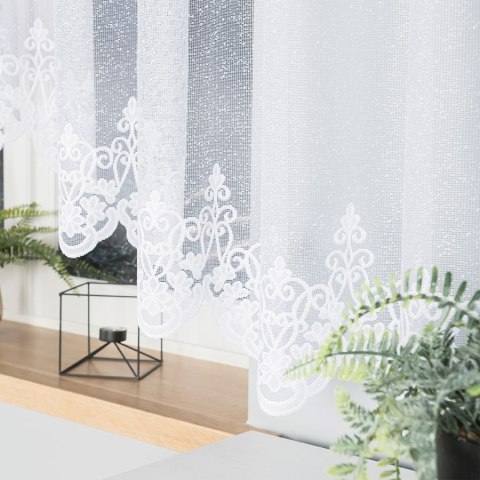ŻANETA Firanka żakardowa gotowa, 175x450cm, kolor biały 181043/FBL/001/450175/1 ŻANETA Firanka żakardowa gotowa, 175x450cm, kolor biały 181043/FBL/001/450175/1