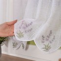 Zazdrostka haftowana panelowa na batyście, wys. 60cm, kolor biały 034826/420/001/000060/1