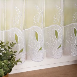 Zazdrostka panelowa haftowana na woalu, wys. 60cm, kolor biały 034665/233/001/000060/1