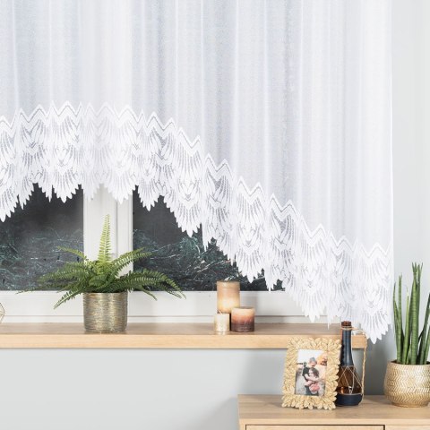 FELICJA Firanka żakardowa gotowa ze wzorem na samym dole, 160x350cm, kolor biały 018989/FBL/001/350160/ FELICJA Firanka żakardowa gotowa ze wzorem na samym dole, 160x350cm, kolor biały 018989/FBL/001/350160/