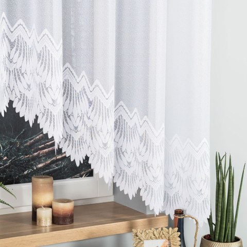 FELICJA Firanka żakardowa gotowa ze wzorem na samym dole, 160x350cm, kolor biały 018989/FBL/001/350160/ FELICJA Firanka żakardowa gotowa ze wzorem na samym dole, 160x350cm, kolor biały 018989/FBL/001/350160/