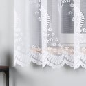 Firanka żakardowa ze wzorem po całości, wys. 180cm, kolor biały 019245/000/001/000180/1