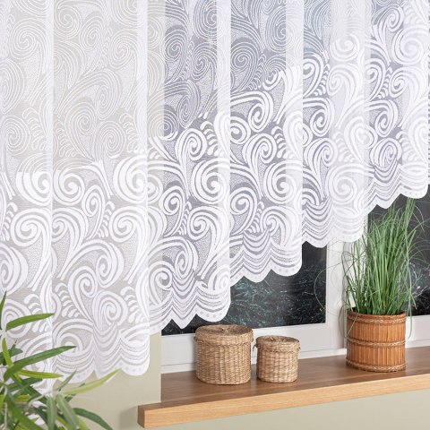 KINGA Firanka żakardowa gotowa, 160x600cm, kolor biały 023391/FBL/001/600160/1 KINGA Firanka żakardowa gotowa, 160x600cm, kolor biały 023391/FBL/001/600160/1