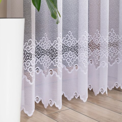 MODESTA Firanka żakardowa gotowa, 250x200cm, kolor biały 017173/FBP/001/200250/1 MODESTA Firanka żakardowa gotowa, 250x200cm, kolor biały 017173/FBP/001/200250/1