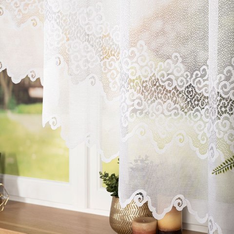 MODESTA Firanka żakardowa gotowa, 150x250cm, kolor biały 017173/FBL/001/250150/1 MODESTA Firanka żakardowa gotowa, 150x250cm, kolor biały 017173/FBL/001/250150/1