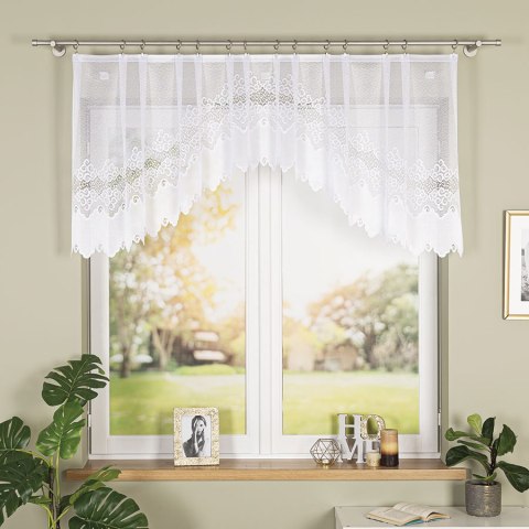 MODESTA Firanka żakardowa gotowa, 80x250cm, kolor biały 017173/FBL/001/250080/1 MODESTA Firanka żakardowa gotowa, 80x250cm, kolor biały 017173/FBL/001/250080/1