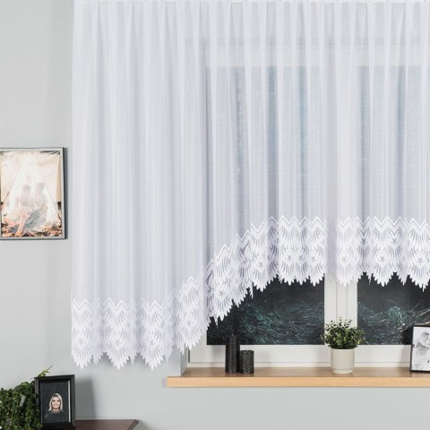 FELICJA Firanka żakardowa gotowa ze wzorem na samym dole, 160x500cm, kolor biały 018989/FBL/001/500160/ FELICJA Firanka żakardowa gotowa ze wzorem na samym dole, 160x500cm, kolor biały 018989/FBL/001/500160/