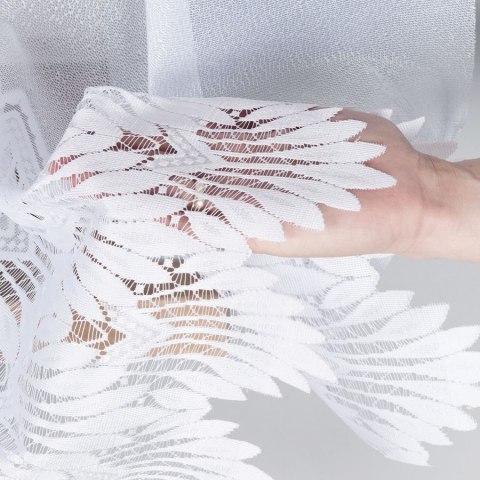 FELICJA Firanka żakardowa gotowa ze wzorem na samym dole, 160x500cm, kolor biały 018989/FBL/001/500160/ FELICJA Firanka żakardowa gotowa ze wzorem na samym dole, 160x500cm, kolor biały 018989/FBL/001/500160/