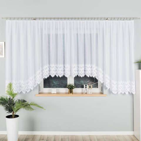 FELICJA Firanka żakardowa gotowa ze wzorem na samym dole, 160x600cm, kolor biały 018989/FBL/001/600160/ FELICJA Firanka żakardowa gotowa ze wzorem na samym dole, 160x600cm, kolor biały 018989/FBL/001/600160/