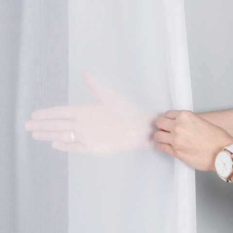 Firanka fantazyjna z ołowianką, wys. 300cm, kolor biały 031671/OLO/001/000300/1