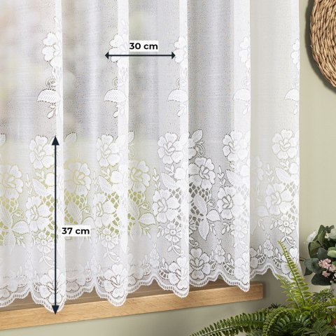 Firanka żakardowa, pasowa, wys. 160cm, kolor biały 361740/000/001/000160/1 Firanka żakardowa, pasowa, wys. 160cm, kolor biały 361740/000/001/000160/1