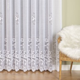 Firanka żakardowa, pasowa, wys. 250cm, kolor biały 361740/000/001/000250/1