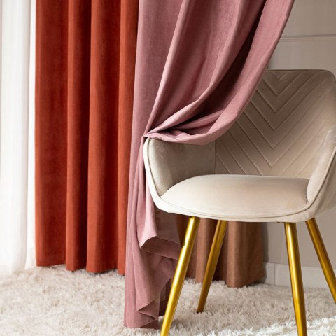 MILAS SOFT Zasłona gotowa na przelotkach, 250x140cm, kolor 019 pudrowy różowy; ciemny MILAS1/ZGP/019/1402 MILAS SOFT Zasłona gotowa na przelotkach, 250x140cm, kolor 019 pudrowy różowy; ciemny MILAS1/ZGP/019/1402