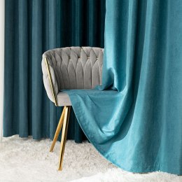 MILAS SOFT Zasłona gotowa na przelotkach, 250x140cm, kolor 041 turkusowy MILAS1/ZGP/041/140250/1