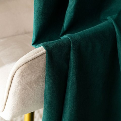 MILAS SOFT Zasłona gotowa na przelotkach, 250x140cm, kolor 789 butelkowa zieleń MILAS1/ZGP/789/140250/1 MILAS SOFT Zasłona gotowa na przelotkach, 250x140cm, kolor 789 butelkowa zieleń MILAS1/ZGP/789/140250/1