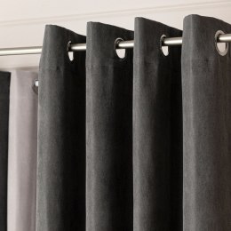 MILAS SOFT Zasłona gotowa na przelotkach, 250x140cm, kolor 798 ciemny szary MILAS1/ZGP/798/140250/1