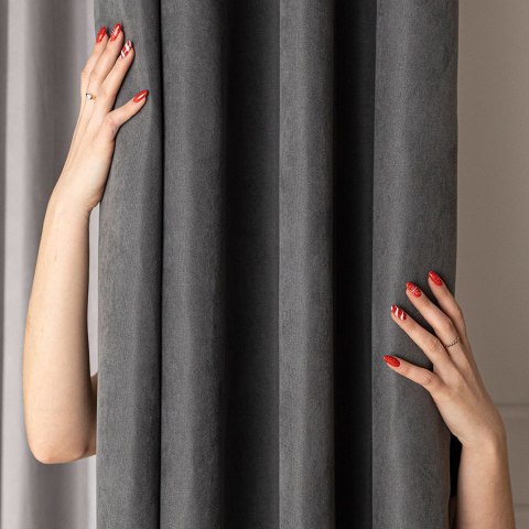 MILAS SOFT Zasłona gotowa na przelotkach, 250x140cm, kolor 798 ciemny szary MILAS1/ZGP/798/140250/1 MILAS SOFT Zasłona gotowa na przelotkach, 250x140cm, kolor 798 ciemny szary MILAS1/ZGP/798/140250/1