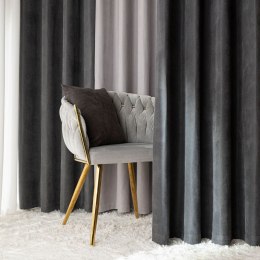MILAS SOFT Zasłona gotowa na przelotkach, 250x140cm, kolor 800 ciepły grafitowy MILAS1/ZGP/800/140250/1