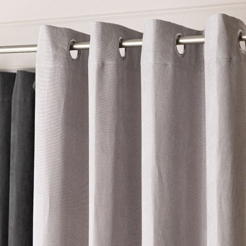 MILAS SOFT Zasłona gotowa na przelotkach, 250x140cm, kolor 866 stalowy MILAS1/ZGP/866/140250/1