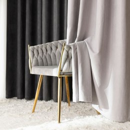 MILAS SOFT Zasłona gotowa na przelotkach, 250x140cm, kolor 866 stalowy MILAS1/ZGP/866/140250/1
