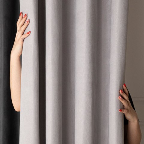 MILAS SOFT Zasłona gotowa na przelotkach, 250x140cm, kolor 866 stalowy MILAS1/ZGP/866/140250/1 MILAS SOFT Zasłona gotowa na przelotkach, 250x140cm, kolor 866 stalowy MILAS1/ZGP/866/140250/1