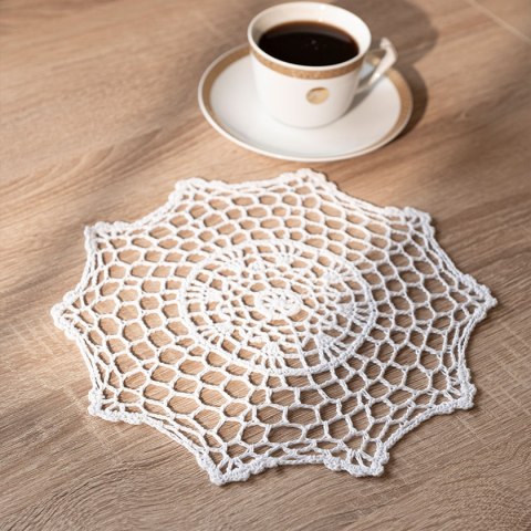 Serweta z ażurem, 25cmx25cm, kolor biały 914166/KSP/001/025025/1