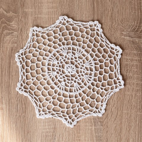 Serweta z ażurem, 25cmx25cm, kolor biały 914166/KSP/001/025025/1