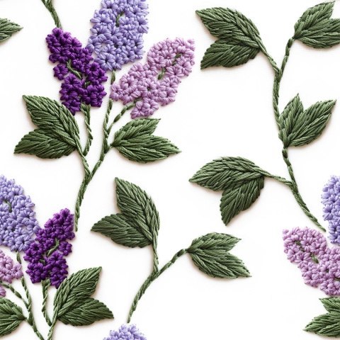 KWIATY BZU Z EFEKTEM WYSZYWANIA Tkanina dekoracyjna typu MILAS, szer. 165cm, kolor biały D00327/MIL/001/165000/1