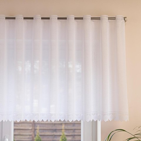 Zazdrostka żakardowa ze wzorem na samym dole, wys. 70cm, kolor biały 361930/000/001/000070/1 Zazdrostka żakardowa ze wzorem na samym dole, wys. 70cm, kolor biały 361930/000/001/000070/1