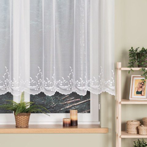 AGNIESZKA Firanka żakardowa gotowa, szerokość 300cm x wysokość 130cm, kolor biały 358991/FBP/001/300130/1 AGNIESZKA Firanka żakardowa gotowa, szerokość 300cm x wysokość 130cm, kolor biały 358991/FBP/001/300130/1