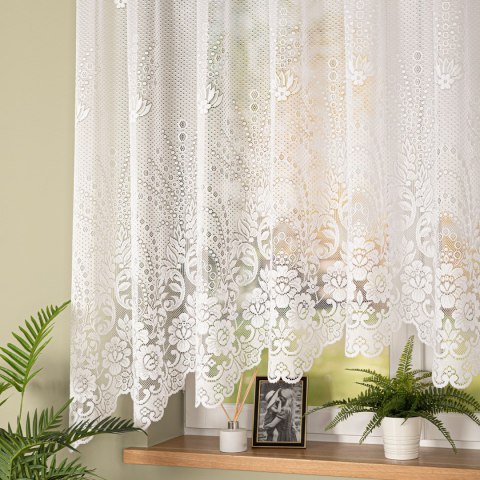 ELA Firanka żakardowa gotowa, 160x300cm, kolor biały 361090/FBL/001/300160/1 ELA Firanka żakardowa gotowa, 160x300cm, kolor biały 361090/FBL/001/300160/1