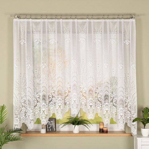 ELA Firanka żakardowa gotowa, 160x400cm, kolor biały 361090/FBL/001/400160/1 ELA Firanka żakardowa gotowa, 160x400cm, kolor biały 361090/FBL/001/400160/1