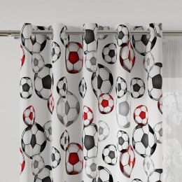 FUTBOL Tkanina dekoracyjna typu MILAS, szer. 165cm, kolor 003 czerwony (do wyczerpania zasobów) D00051/MIL/003/165000/1