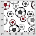 FUTBOL Tkanina dekoracyjna typu MILAS, szer. 165cm, kolor 003 czerwony (do wyczerpania zasobów) D00051/MIL/003/165000/1