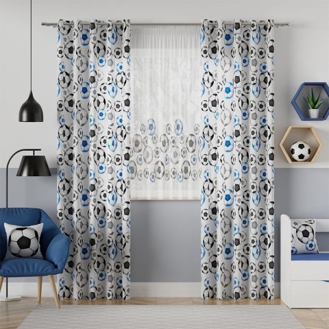 FUTBOL Tkanina dekoracyjna typu MILAS, szer. 165cm, kolor 007 niebieski D00051/MIL/007/165000/1