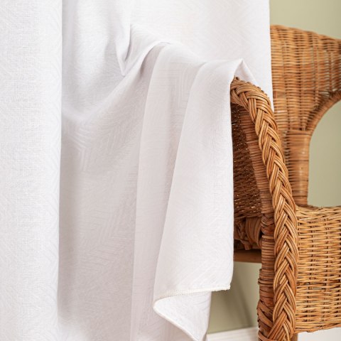 Firanka fantazyjna z ołowianką, wys. 300cm, kolor biały 424083/OLO/001/000300/1