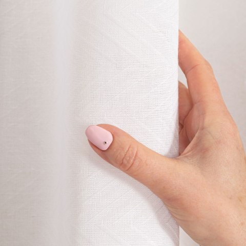 Firanka fantazyjna z ołowianką, wys. 300cm, kolor biały 424083/OLO/001/000300/1