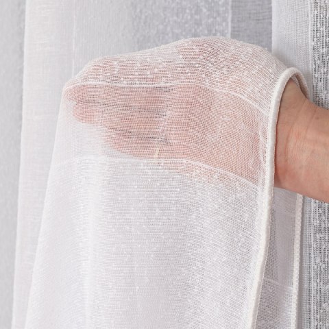 Firanka fantazyjna z ołowianką, wys. 300cm, kolor biały 424118/OLO/001/000300/1