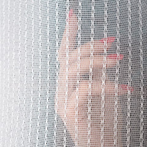 Firanka fantazyjna z ołowianką, wys. 300cm, kolor 004 biały ze srebrną nitką 002047/OLO/004/000300/1