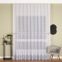 Firanka fantazyjna z ołowianką, wys. 300cm, kolor 007 biały z jasnoszarymi pasami 001827/OLO/007/000300/1