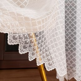 Firanka żakardowa ze wzorem po całośc, wys. 250cm, kolor biały 131010/000/001/000250/1