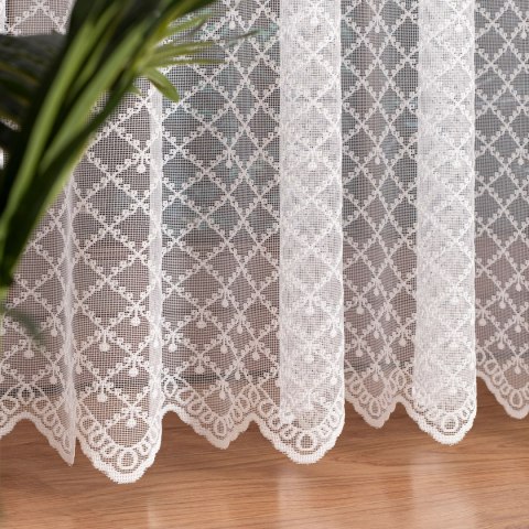 Firanka żakardowa ze wzorem po całośc, wys. 250cm, kolor biały 131010/000/001/000250/1