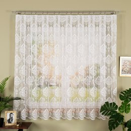 Firanka żakardowa ze wzorem po całości, wys. 175cm, kolor biały 022130/000/001/000175/1