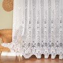 Firanka żakardowa ze wzorem po całości, wys. 230cm, kolor biały 361090/000/001/000230/1