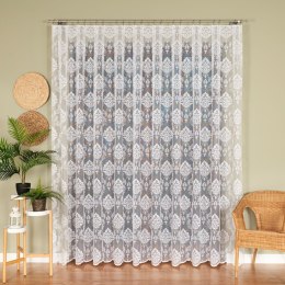 Firanka żakardowa ze wzorem po całości, wys. 250cm, kolor biały 022130/000/001/000250/1