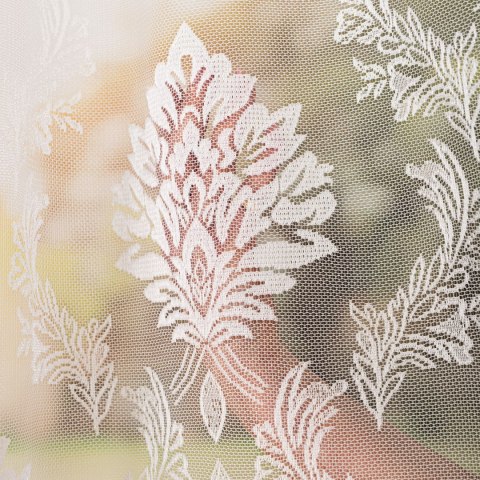 Firanka żakardowa ze wzorem po całości, wys. 250cm, kolor biały 022130/000/001/000250/1