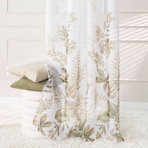 LIGIERO Firana z ołowianką ETAMINA wzór od dołu, wys. 295cm, kolor 001 biały D00230/ETO/D01/000295/1