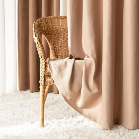 MILAS SOFT Zasłona gotowa na przelotkach, 250x140cm, kolor 006 kawowy MILAS1/ZGP/006/140250/1 MILAS SOFT Zasłona gotowa na przelotkach, 250x140cm, kolor 006 kawowy MILAS1/ZGP/006/140250/1