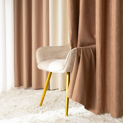 MILAS SOFT Zasłona gotowa na przelotkach, 250x140cm, kolor 007 ciemny kawowy MILAS1/ZGP/007/140250/1 MILAS SOFT Zasłona gotowa na przelotkach, 250x140cm, kolor 007 ciemny kawowy MILAS1/ZGP/007/140250/1
