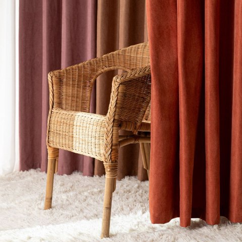 MILAS SOFT Zasłona gotowa na przelotkach, 250x140cm, kolor 021 rdzawy MILAS1/ZGP/021/140250/1 MILAS SOFT Zasłona gotowa na przelotkach, 250x140cm, kolor 021 rdzawy MILAS1/ZGP/021/140250/1